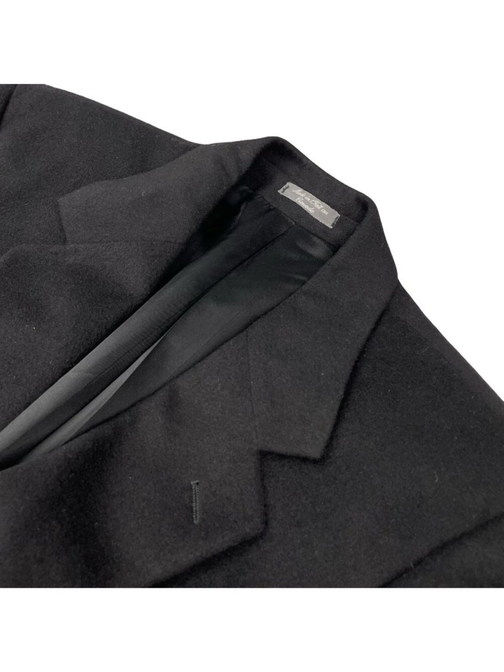 Holt Renfrew Men's Wool/Angora 2-Button Flannel Blazer Black • 40S US